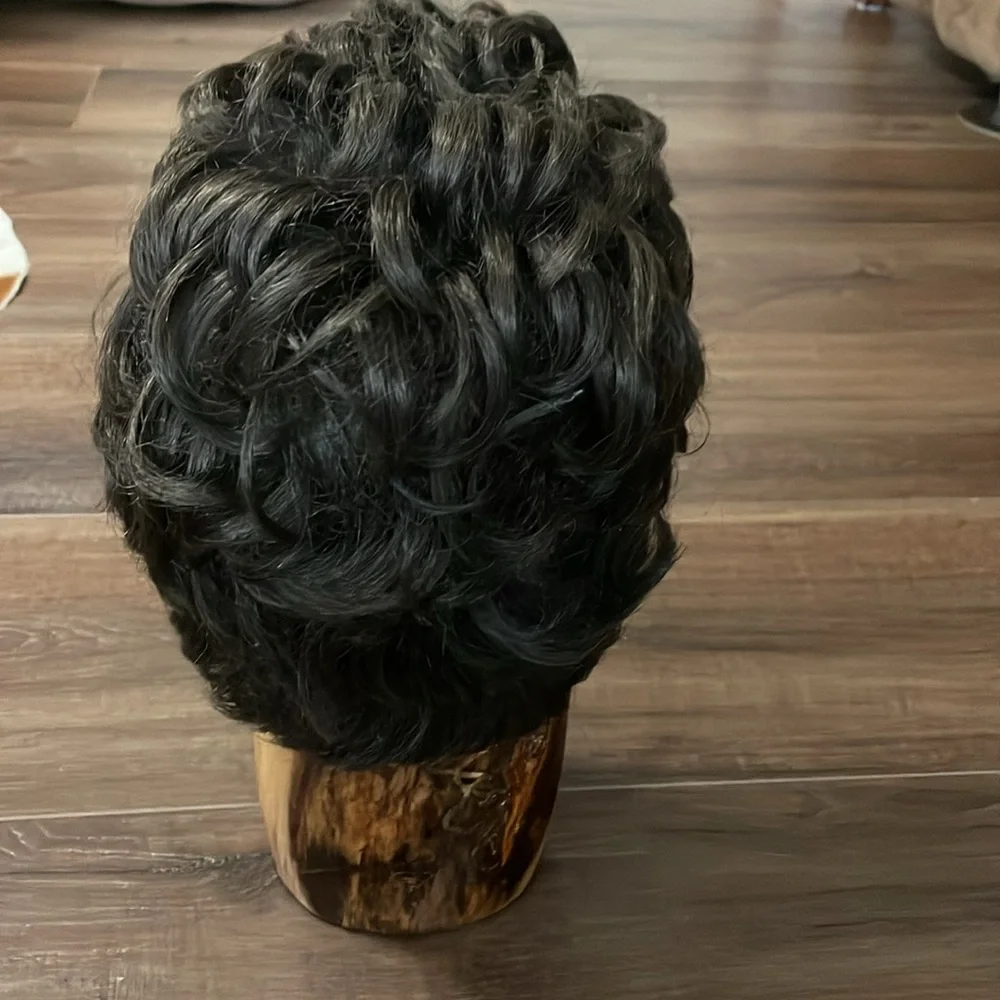 Short Brown Curly wig Hong Kong